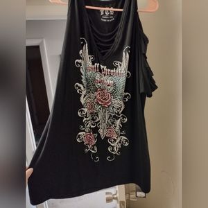 Full throttle saloon plus size top